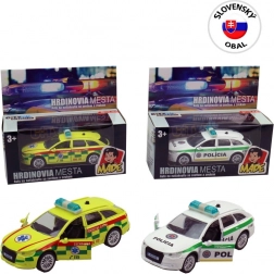 Auto di soccorso e polizia pullback