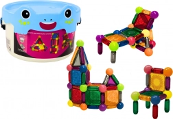 Costruzioni magnetiche con illuminazione a secchio 80 pezzi