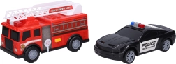 Auto della polizia e dei pompieri con effetti 23 cm