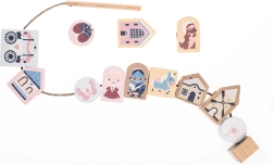 Cubika Pastel fiaba da infilare – set di infilatura in legno