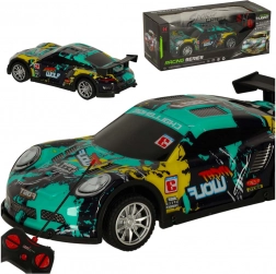 Auto sportiva RC NIGHT WOLF blu‑verde