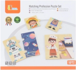 Viga memory in legno professioni – 24 pezzi, 8 mestieri