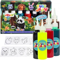 Tubi Jelly animaletti - set creativo in 6 colori