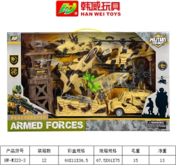 Mega set militare con personaggio e veicoli - 1 pezzo