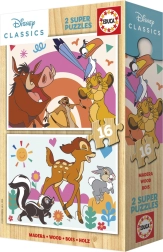 Puzzle in legno Il Re Leone e Bambi di Educa
