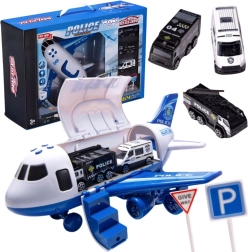 Woopie aereo della polizia–trasportatore XL con 3 auto e segnali stradali