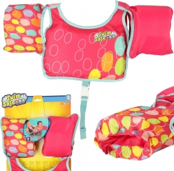Gilet da nuoto rosa per bambini con manichette Bestway 3-6 anni, 19-30 kg