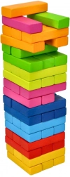 goki torre di equilibrio in blocchi di legno – gioco di costruzione arcobaleno
