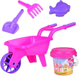 Set da giardino per bambini con carriola e accessori – Rosa