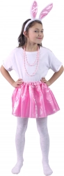 Costume coniglietta con gonnellina rosa e orecchie da coniglio