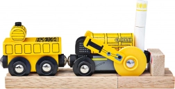 Bigjigs Rail replica in legno della locomotiva Rocket con 2 binari