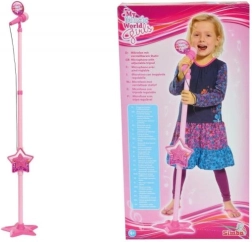 Microfono rosa per bambini con treppiede e MP3 (85–115 cm)