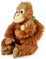 Orango di peluche con cucciolo 28 cm ECO-FRIENDLY