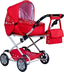 Passeggino per bambole 2 in 1 New Baby Monika rosso