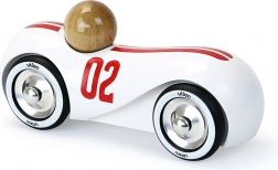 Vilac auto da corsa in legno Streamline vintage bianco