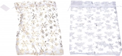 Sacchetto regalo Organza con fiocchi di neve 25x35 cm Natale
