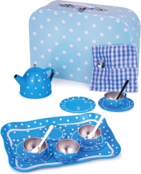 Set da tè blu a pois BIGJIGS TOYS