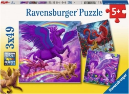 Ravensburger puzzle Sovrani mitici 3×49 pezzi