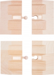 Small foot rampe in legno per pista automobilistica, 4 pz