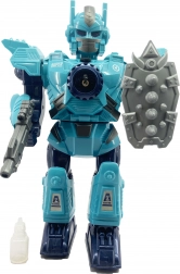 Robot Mecha con effetto vapore, luci e suoni 32 cm – blu