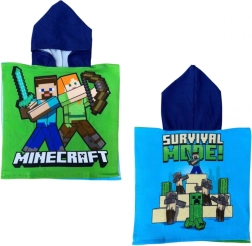 Poncho con cappuccio Minecraft 50 × 110 cm - 1 pezzo