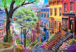 Puzzle Città di Primavera 1000 pezzi di Bluebird