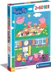 puzzle peppa pig 2×60 pezzi clementoni