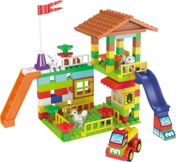 L-W Toys junior mattoncini fattoria – set di costruzione per i più piccoli, 120 pz