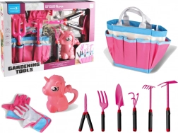 Set da giardino con strumenti e unicorno