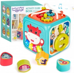 WOOPIE cubo sensoriale interattivo Montessori 6 in 1 con gioco a incastri