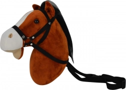 Testa di cavallo in peluche con suoni 30 cm – marrone scuro