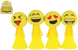 Pallina di schiuma saltellante con smile 10 cm – mix di emoticon, box da 24 pezzi