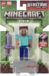 Figurina Minecraft Steve con accessori 8 cm