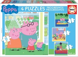 Puzzle EDUCA Peppa Pig 4 in 1 (6, 9, 12, 16 pezzi)