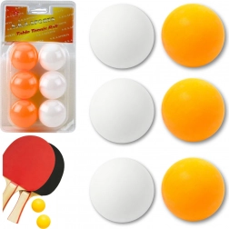 Palline da ping pong bianche e arancioni 6 pz