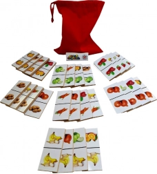 Domino in legno Frutta e verdura 28 pezzi