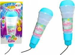 Microfono per bambini con effetto eco e luci (rosa o blu)