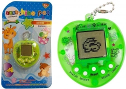 Gioco elettronico TAMAGOTCHI verde con catenella corta