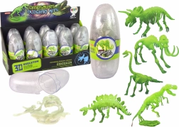 Scintillante scheletro 3D di mammut nell'uovo di plastica