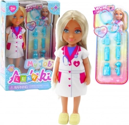 Mini bambola Dottoressa con accessori medici