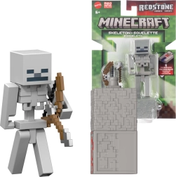 Figura Minecraft Skeleton della serie Redstone Charged con accessori