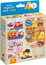 Puzzle veicoli piccoli e grandi – gioco e puzzle in uno