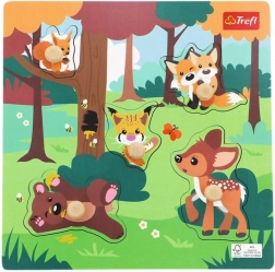 Puzzle in legno Animali del bosco, 5 pezzi