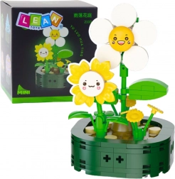 Mini mattoncini costruttivi Fiori con facce Bianchi Gialli 142 pezzi