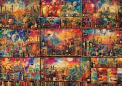 Puzzle Viaggiare con libri e vino 2000 pezzi