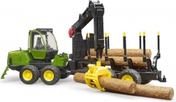Bruder trasportatore di legname John Deere 1210E con gru 1:16