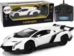 Auto sportivo R/C 1:24 Lamborghini Veneno Bianco 2.4 G Luci