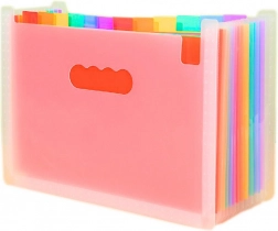 Organizzatore per documenti con linguette colorate e tasche formato A4