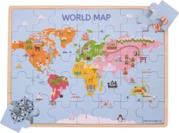 Bigjigs Toys puzzle in legno Mappa del mondo