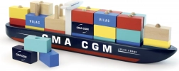 Nave portacontainer in legno CMA CGM Jules Verne – puzzle VILAC